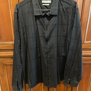 Calvin Klein Black Button-Up Shirt